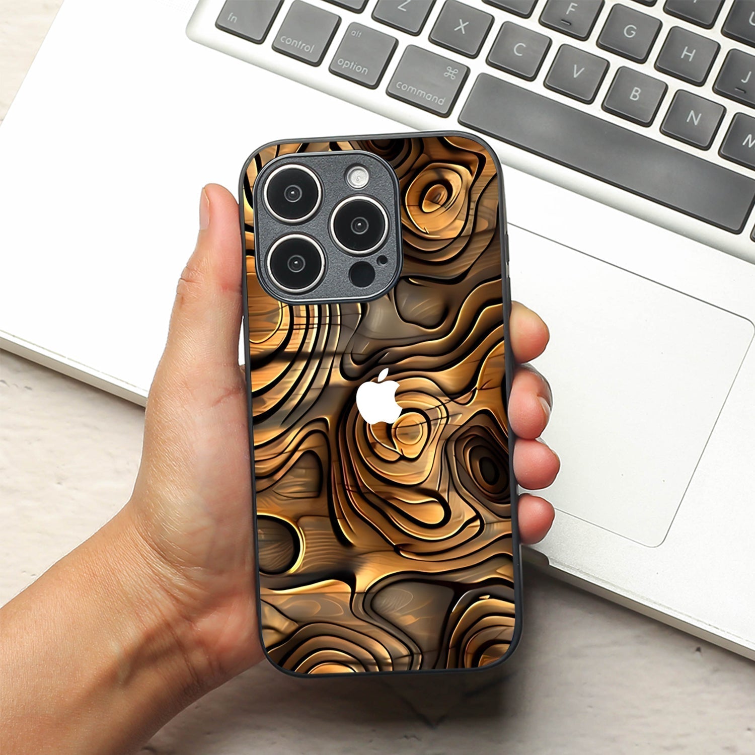 Rust Mirage metal back case for Apple Iphone 16 Pro