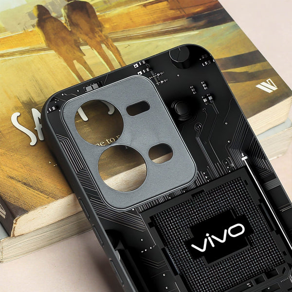 Microchip metal back case for Vivo V25