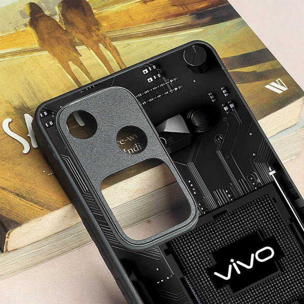 Microchip metal back case for Vivo V30