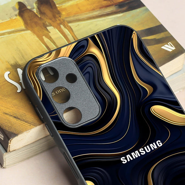 Noir Gold metal back case for Samsung A14