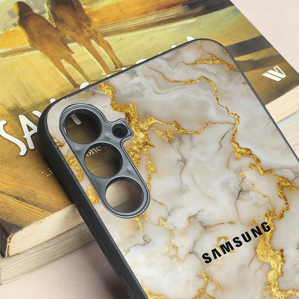 Gold Vein Glory metal back case for Samsung A34