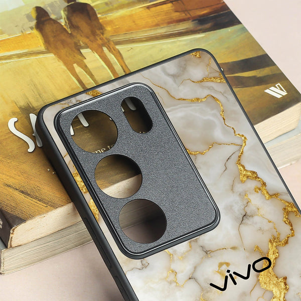 Gold Vein Glory metal back case for Vivo V29