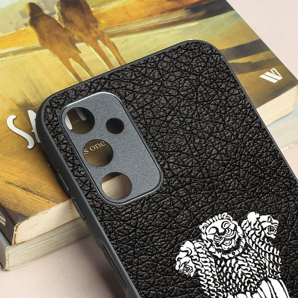 Black Satyamev Jayate metal back case for Samsung A14
