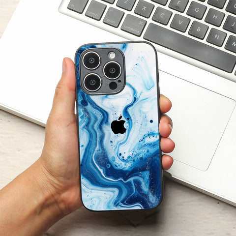 Neptune Swirl metal back case for Apple Iphone 16 Pro Max