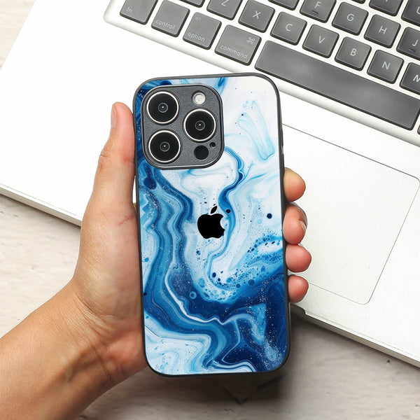 Neptune Swirl metal back case for Apple Iphone 14 Pro