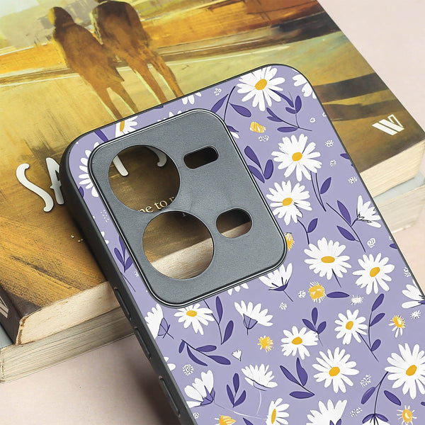 Lavender Daisies metal back case for Vivo V25