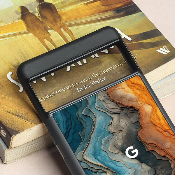 Layered Marble metal back case for Google Pixel 7a