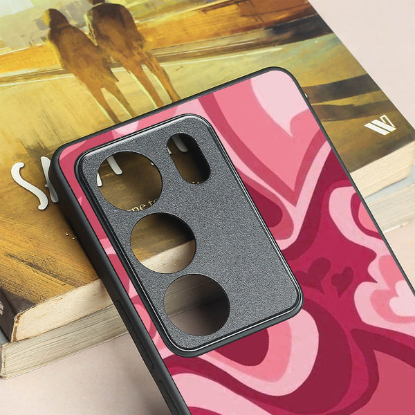 Valentine Wave Marble metal back case for Vivo V29
