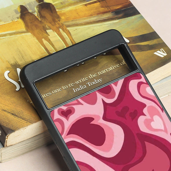 Valentine Wave Marble metal back case for Google Pixel 7