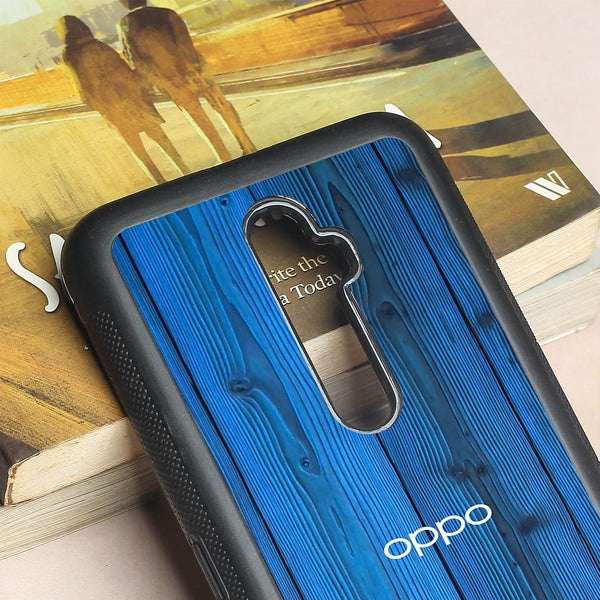 Indigo Planks metal back case for Oppo Reno2 Z