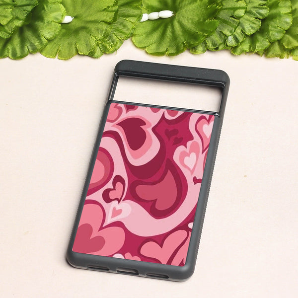 Valentine Wave Marble metal back case for Google Pixel 7a