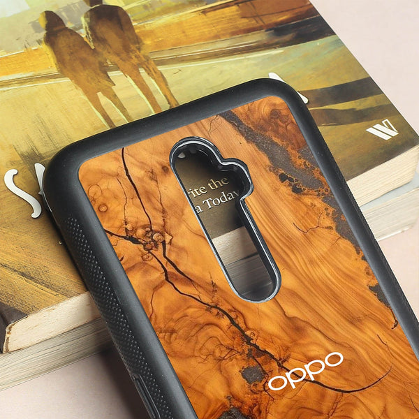 Lava Oak metal back case for Oppo Reno2 Z