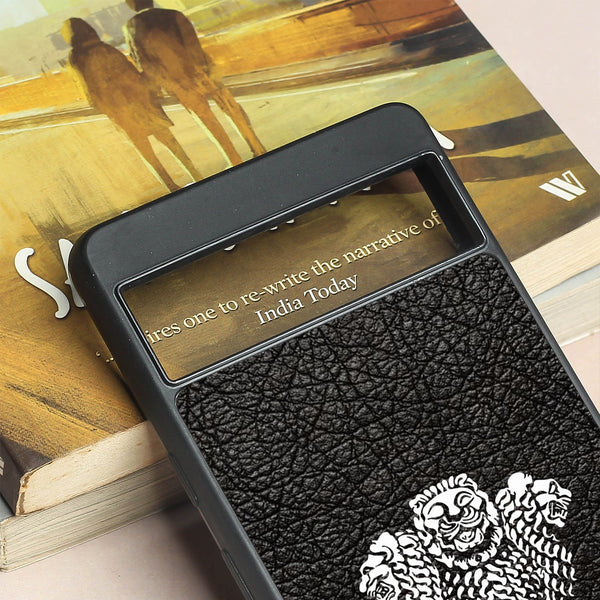 Black Satyamev Jayate metal back case for Google Pixel 7