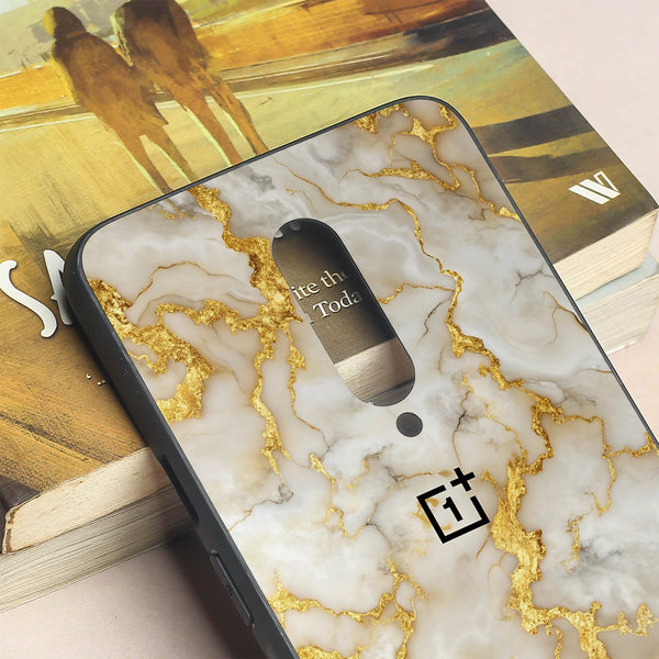 Gold Vein Glory metal back case for Oneplus 7 Pro