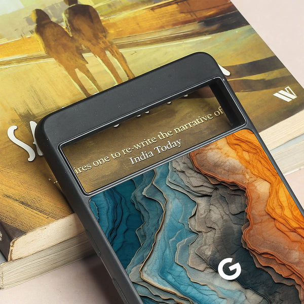 Layered Marble metal back case for Google Pixel 7