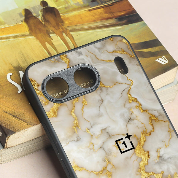 Gold Vein Glory metal back case for Oneplus Nord 4