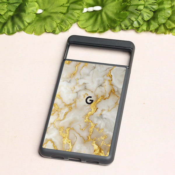Gold Vein Glory metal back case for Google Pixel 7a
