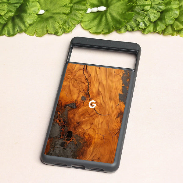 Lava Oak metal back case for Google Pixel 7a