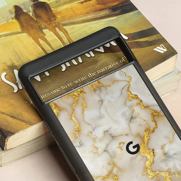 Gold Vein Glory metal back case for Google Pixel 6a