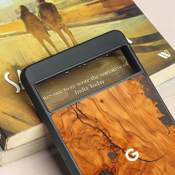 Lava Oak metal back case for Google Pixel 7