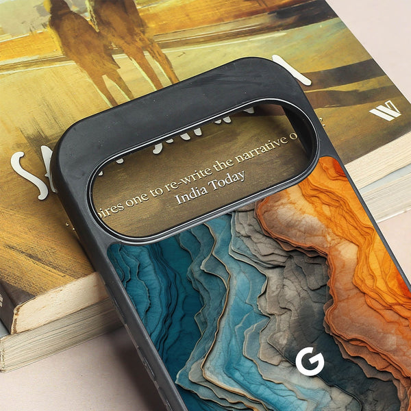 Layered Marble metal back case for Google Pixel 9 Pro