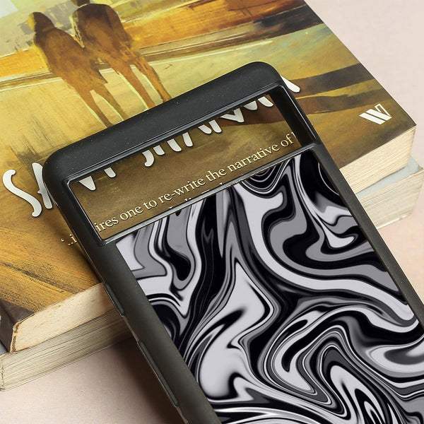 Blackout Marble metal back case for Google Pixel 6a