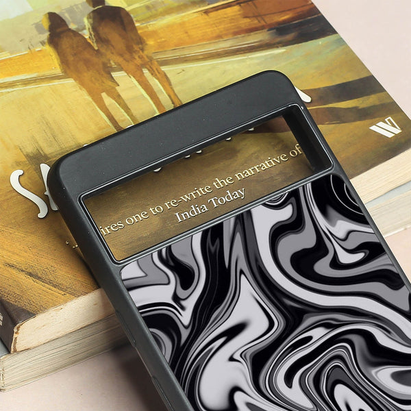 Blackout Marble metal back case for Google Pixel 7