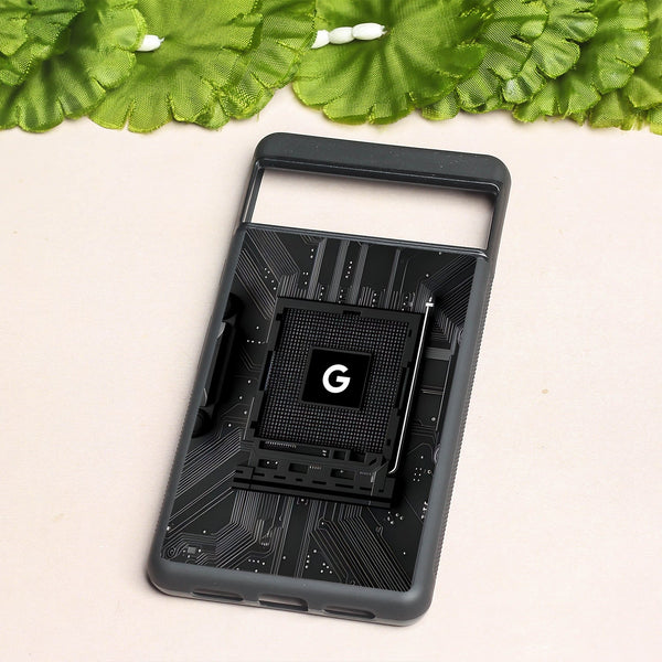 Microchip metal back case for Google Pixel 7a