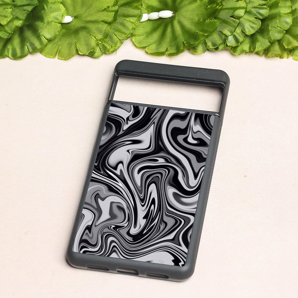 Blackout Marble metal back case for Google Pixel 7a