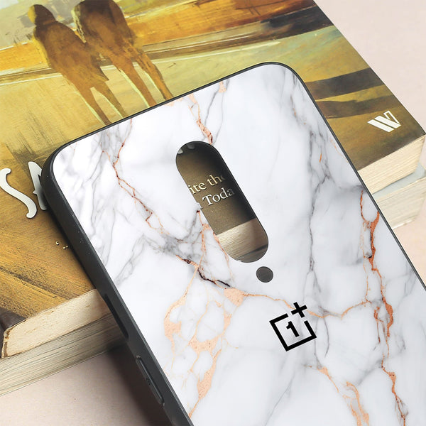 Copper Luxe Marble metal back case for Oneplus 7 Pro