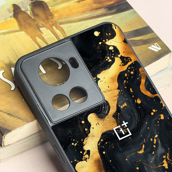 Black Gold Blaze  metal back case for Oneplus 10R