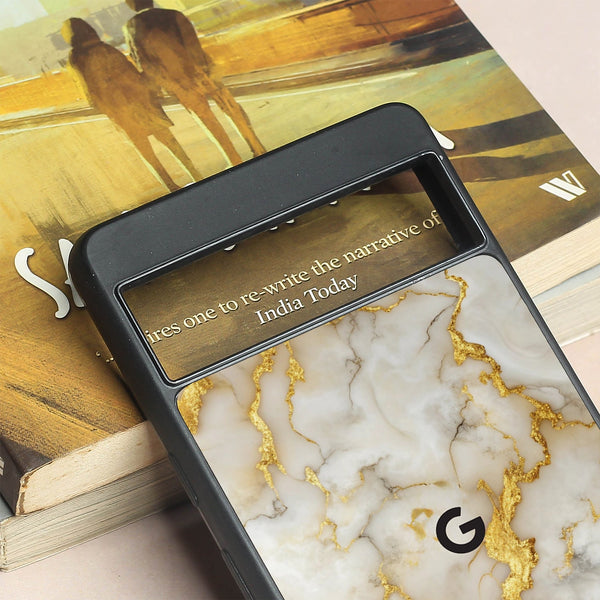 Gold Vein Glory metal back case for Google Pixel 7