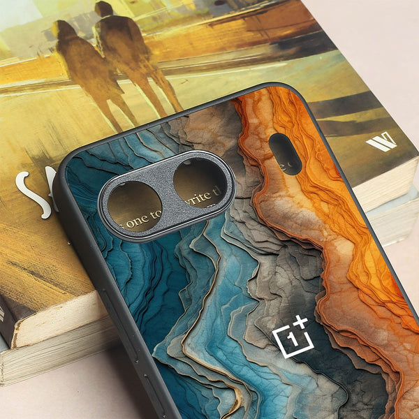 Layered Marble metal back case for Oneplus Nord 4