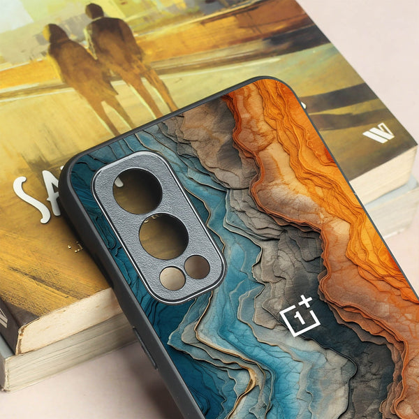 Layered Marble metal back case for Oneplus Nord 2