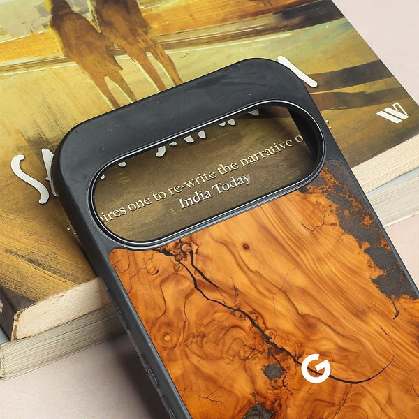 Lava Oak metal back case for Google Pixel 9