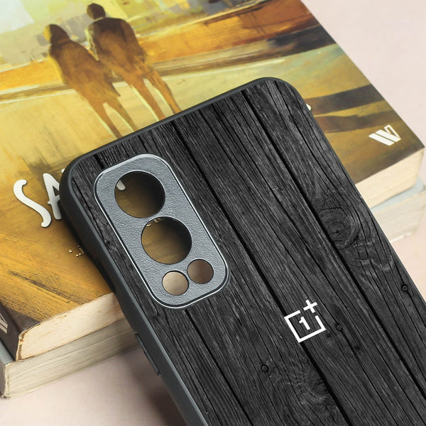 Dark Wood metal back case for Oneplus Nord 2