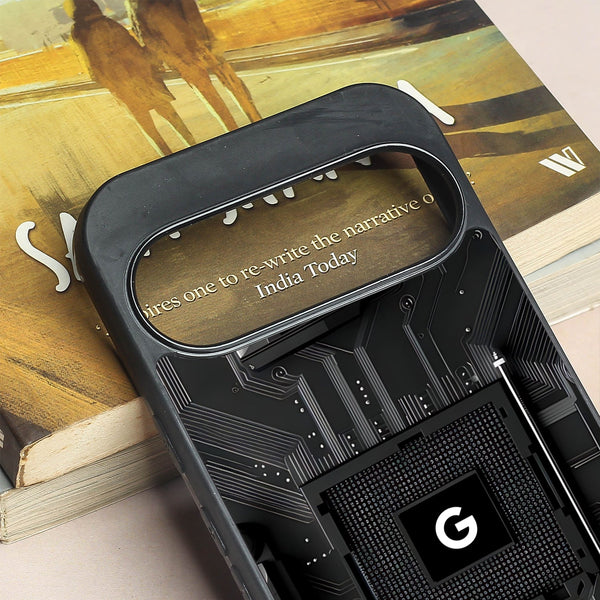 Microchip metal back case for Google Pixel 9