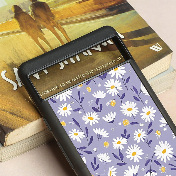 Lavender Daisies metal back case for Google Pixel 6a