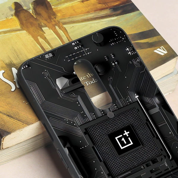 Microchip metal back case for Oneplus 7 Pro