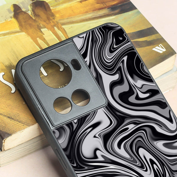 Blackout Marble metal back case for Oneplus 10R