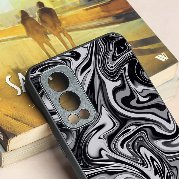 Blackout Marble metal back case for Oneplus Nord 2
