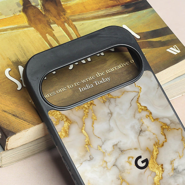 Gold Vein Glory metal back case for Google Pixel 9