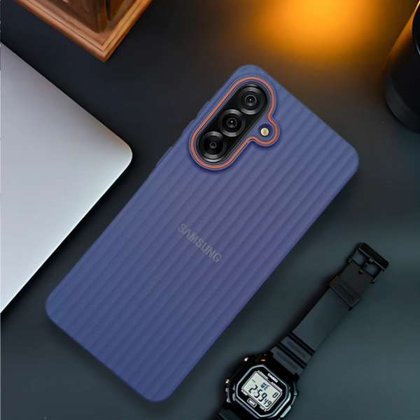Dark Blue SleekLine Silicone Case for Samsung A56