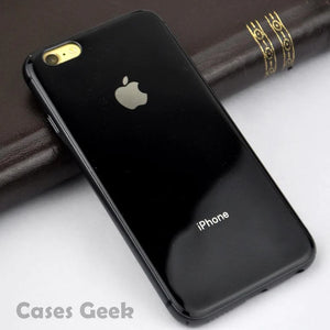 Black Border mirror Silicone case for Apple iphone 7 plus