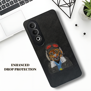 Black leather Black Red Cap Camera Ornamented for Oneplus Nord CE 4