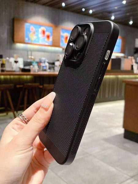 BREATHING BLACK Silicone Case for Apple Iphone 12 Pro Max - The Hatke