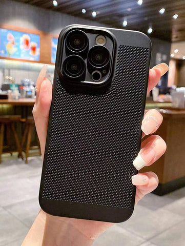 BREATHING BLACK Silicone Case for Apple Iphone 12 Pro Max - The Hatke