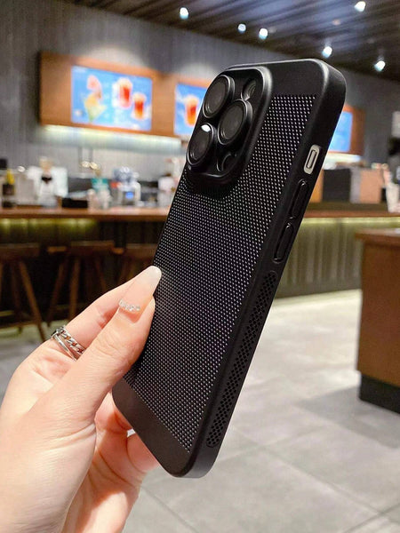 BREATHING BLACK Silicone Case for Apple Iphone 15 Pro Max - The Hatke