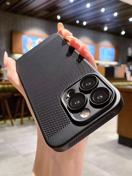 BREATHING BLACK Silicone Case for Apple Iphone 15 Pro Max - The Hatke