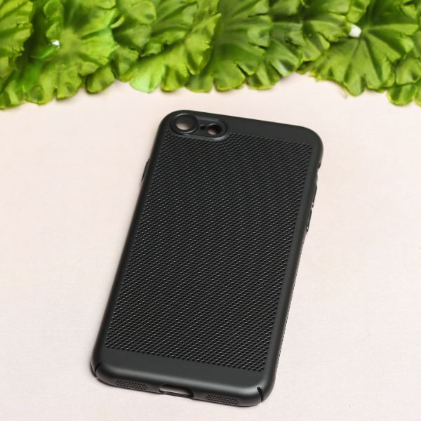 BREATHING BLACK Silicone Case for Apple Iphone 7 - The Hatke